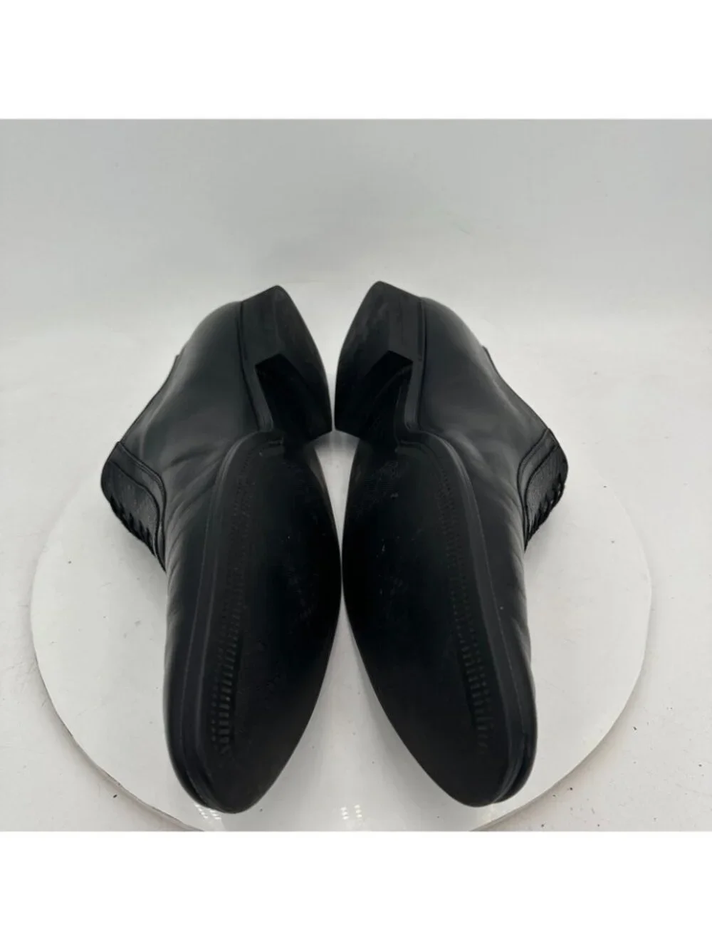Gucci Men Size UK 11 US 11.5 Black Leather Pointed Plain Toe oxford Dress Shoes